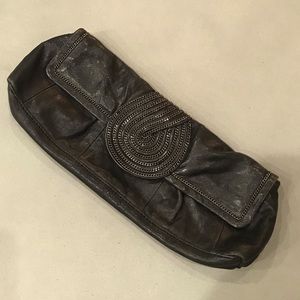 BCBG MAXMARA leather clutch